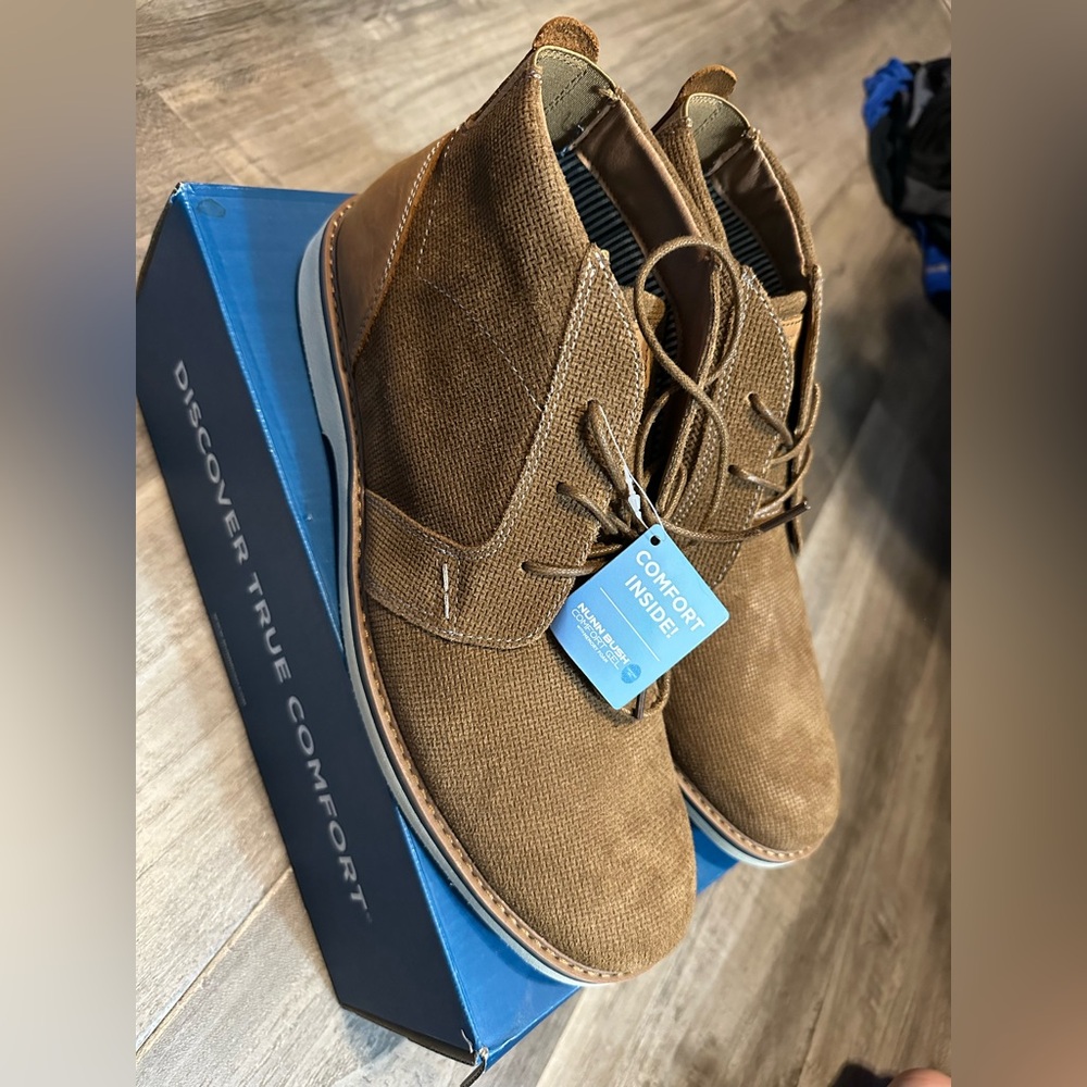 Nunn Bush Brown Chukka Boots Suede Leather